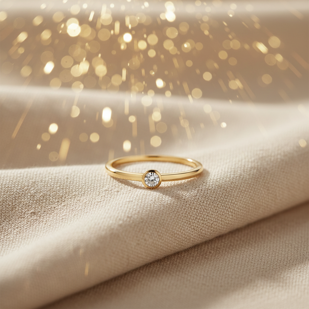 Diamond Solitaire Ring - Linen