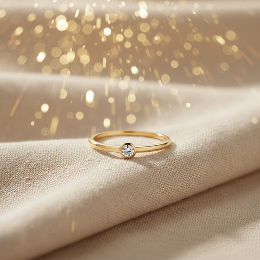 Diamond Solitaire Ring - Linen